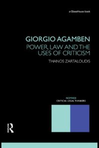 cover of the book Giorgio Agamben: Power, Law and the Uses of Criticism