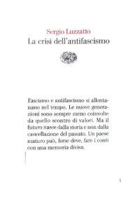 cover of the book La crisi dell'antifascismo