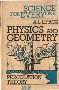 cover of the book Physics and Geometry of Disorder: Percolation Theory (Science for Everyone)