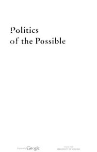 cover of the book Politics of the Possible