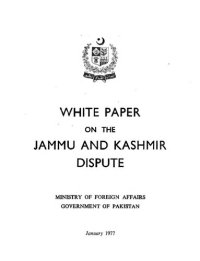 cover of the book White paper on the Jammu and Kashmir dispute.