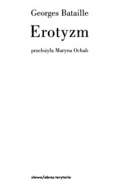 cover of the book Erotyzm