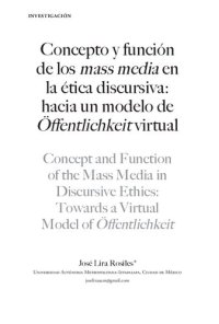 cover of the book Concepto y función de los mass media en la ética discursiva hacia un modelo de Öffentlichkeit virtual