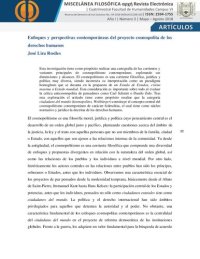 cover of the book Enfoques y perspectivas contemporáneas del proyecto cosmopolita de los derechos humanos