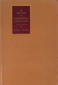 cover of the book A History of Experimental Psychology.