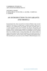 cover of the book An introduction to invariants and moduli