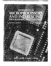 cover of the book Experiments in Microprocessors and Interfacing: Programming and Hardware