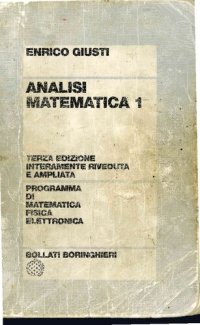 cover of the book Analisi matematica (Vol. 1)