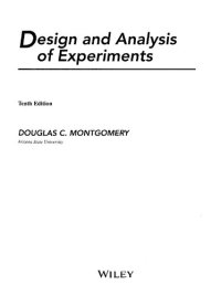 cover of the book Design and analysis of experiments