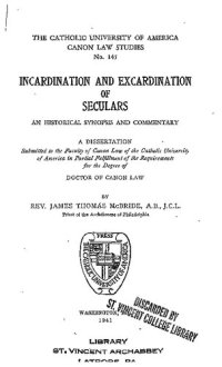 cover of the book Incardination and Excardination of Seculars