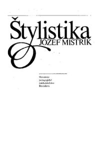 cover of the book Štylistika