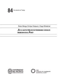 cover of the book ¿Es el gasto público en programas sociales regresivo en el Perú?