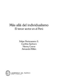 cover of the book Mas alla del individualismo : el tercer sector en el Peru