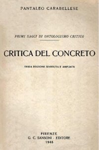 cover of the book Critica del concreto