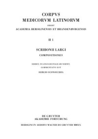 cover of the book Scribonii Largi Compositiones