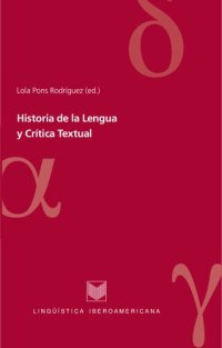 cover of the book Historia de la lengua y crítica textual