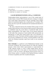 cover of the book Galois Representations and (Phi, Gamma)-Modules