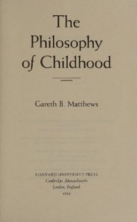 cover of the book Philosophy of Childhood