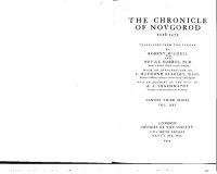 cover of the book The Chronicle of Novgorod 1016-1471