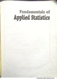 cover of the book Fundamentals of Applied Statistics