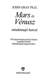 cover of the book Mars és Vénusz mindennapi harcai