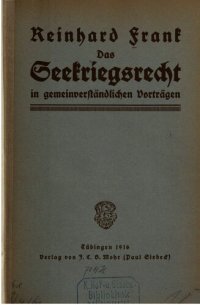 cover of the book Das Seekriegsrecht in gemeinverständlichen Vorträgen