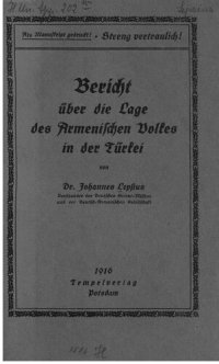 cover of the book Bericht über die Lage des armenischen Volkes in der Türkei