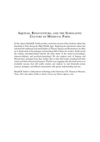 cover of the book Aquinas, Bonaventure, and the Scholastic Culture of Medieval Paris: Preaching, Prologues, and Biblical Commentary