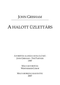 cover of the book A halott üzlettárs