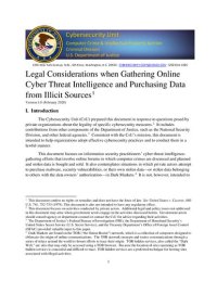 cover of the book Legal Considerations when Gathering Online Cyber Threat Intelligence and Purchasing Data from Illicit Sources