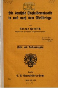 cover of the book Die deutsche Sozialdemokratie in und nach dem Weltkriege