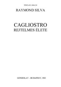 cover of the book Cagliostro rejtelmes élete