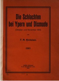 cover of the book Die Schlachten bei Ypern und Dixmude (Oktober und November 1914)