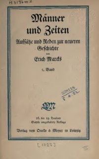 cover of the book Männer und Zeiten: Aufsätze und Reden zur neueren Geschichte