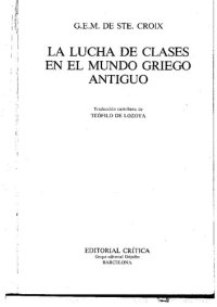 cover of the book La lucha de clases en el mundo griego antiguo