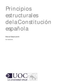 cover of the book Principios estructurales de la Constitución española