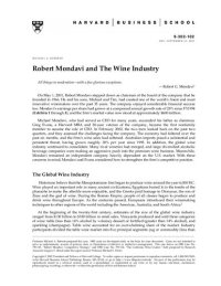 cover of the book Robert Mondavi and The Wine Industry