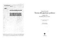 cover of the book Teoria del giudizio politico. Lezioni sulla filosofia politica di Kant