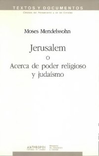 cover of the book Jerusalem o Acerca de poder religioso y judaísmo