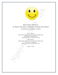 cover of the book A First Course in Digital Communications - Solutions Manual