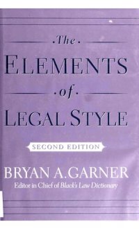 cover of the book The Elements of Legal Style, Second Edition