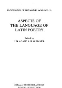 cover of the book Aspects of the Language of Latin Poetry