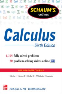 cover of the book Schaum's Outline of Calculus