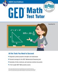 cover of the book GED® Math Test Tutor, For the 2021 GED® Test, 2nd Edition