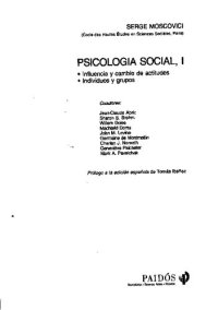 cover of the book Psicología social I