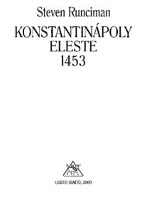 cover of the book Konstantinápoly eleste 1453