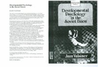 cover of the book Developmental Psychology in the Soviet Union