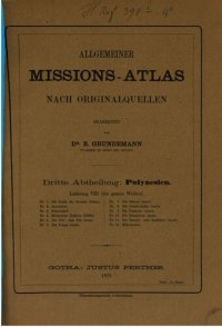 cover of the book Allgemeiner Missions-Atlas / Polynesien