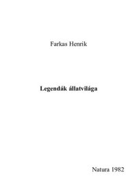 cover of the book Legendák állatvilága