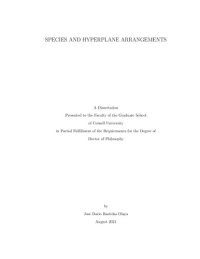 cover of the book Species and hyperplane arrangements